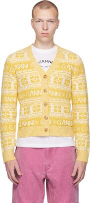 Yellow Jacquard Cardigan