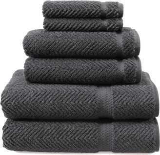 Linum Home Herringbone 6-Pc. Towel Set