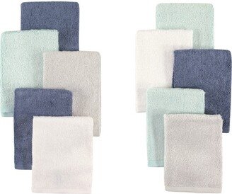 Baby Boy Rayon from Bamboo Luxurious Washcloths, Denim Mint, One Size