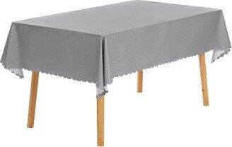 Unique Bargains Rectangle Oil-Proof Spill-Proof Water Resistance PVC Table Cover 1 Pc Grey 55x87