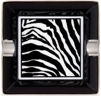 Zebra-Print Porcelain Ash-Tray