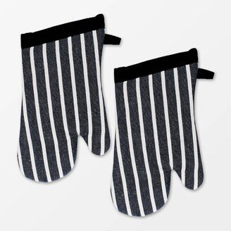 2pk Pinstripe Oven Mitt - MU Kitchen