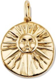 Sun Coin Charm in 18k Gold Vermeil