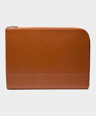 Capra Large Zip A4 Portfolio Pouch Tan