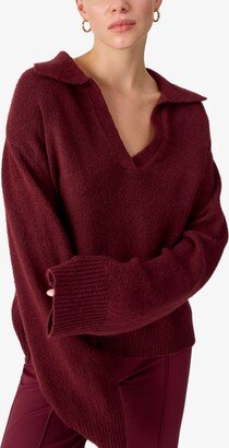 Women's Johnny Wing Collar Long-Sleeve Sweater