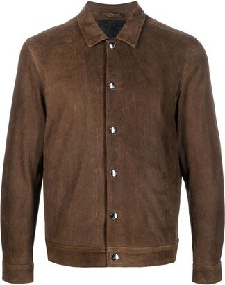 Leather Shirt Jacket-AB