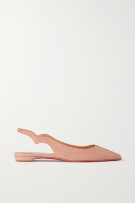 Hot Chikita Patent-leather Slingback Point-toe Flats - Neutrals