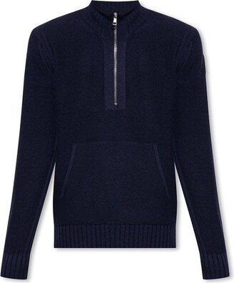 Half-Zipped Knit Jumper-AA