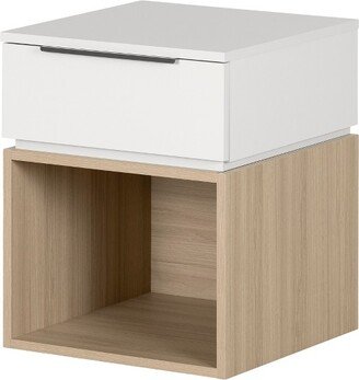 Hourra Kids' Nightstand White/Beige Oak