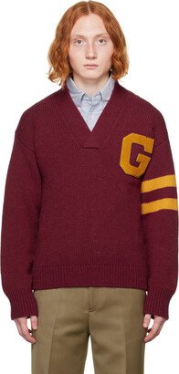 GANT 240 MULBERRY STREET Red Letterman Sweater