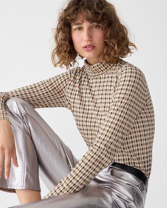 Tissue turtleneck in plaid-AA