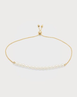 14K Bolo Bracelet with Freshwater Pearls