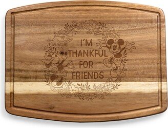 Disney's Mickey Minnie Mouse Thanksgiving Ovale Acacia Cutting Board