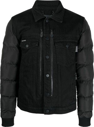 Padded-Sleeves Denim Jacket