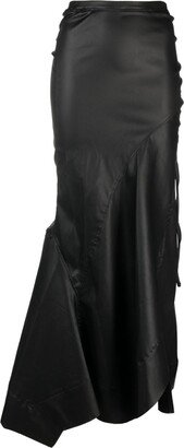 Asymmetric Panelled Maxi Skirt