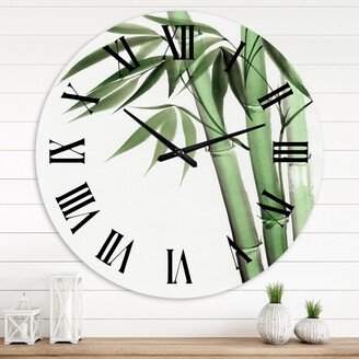 Designart 'Palm Bamboo Detail II' Traditional wall clock