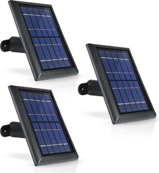 Wasserstein Solar Panel with 13ft Cable Compatible with Eufy Cam 2C and 2C Pro - Power Your Eufy Surveillance Camera Continuously (3 Pack, Black) - Bl