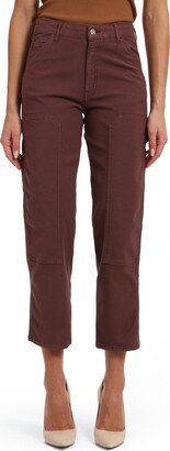 Luisa High Waist Straight Leg Twill Carpenter Pants