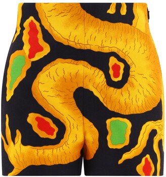 Graphic Printed High Waist Shorts