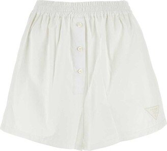 Elasticated Waistband Poplin Shorts