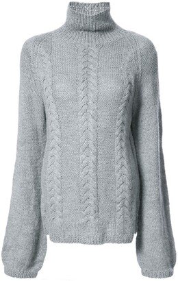 Cable-Knit Turtleneck Jumper