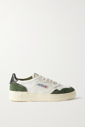 Medalist Low Suede And Leather Sneakers - White