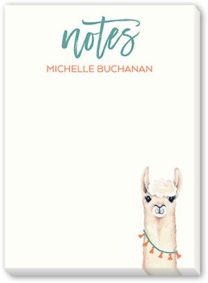 Notepads: Llama Thoughts Notepad, Beige, Matte