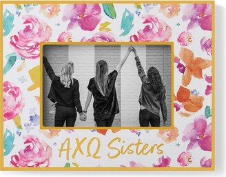 Alpha Chi Omega Sisters Gold Leaf Wooden Floral Picture Frame