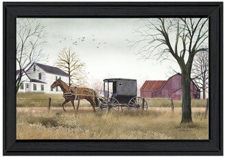 Going to Market by Billy Jacobs, Ready to hang Framed Print, Black Frame, 20