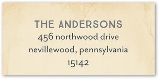 Address Labels: Romantic Frame Address Label, Grey, Address Label, Matte