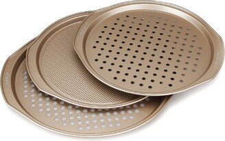 Carbon Steel 3Pc Pizza Pan Set-AA