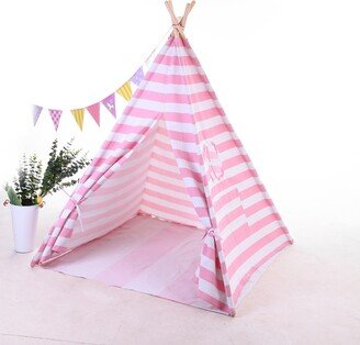 Teepee Tent for Kids with Carry Case,Cavas Toys for Girls/Boys Girls