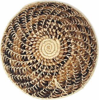 Handmade Woven Sisal Basket, Wheat Stalk Spirals in Neutral