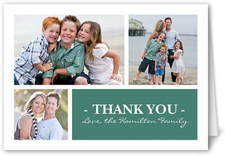 Thank You Cards: Perfectly Thankful Thank You Card, Green, Matte, Folded Smooth Cardstock