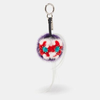 Multicolor Fox Fur and Leather Mawhawk Monster Bag Charm