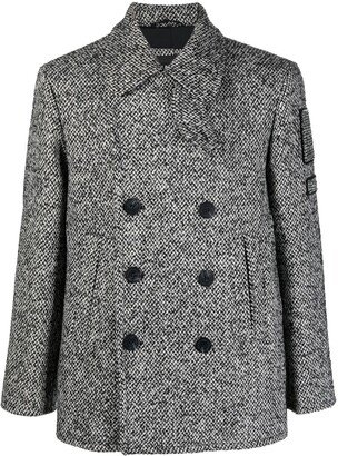 Double-Breasted Tweed Coat