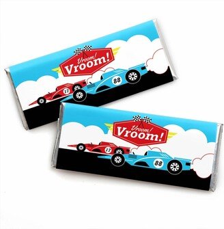 Big Dot Of Happiness Let's Go Racing - Racecar - Candy Bar Wrapper Party Favors - 24 Ct