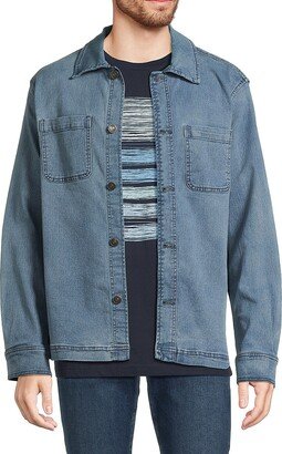 Spread Collar Denim Jacket