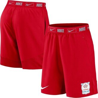 Men's Red Miami Marlins City Connect Performance Shorts