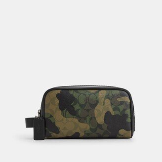 Small Travel Kit In Signature Canvas With Camo Print