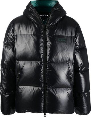 Logo-Patch Feather-Down Puffer Jacket
