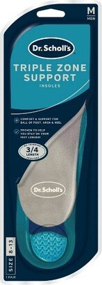 Triple Zone Comfort Insoles for Men - Size (8-13)