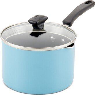 Cookstart 3-Qt. Aluminum DiamondMax Nonstick Saucepan & Straining Lid