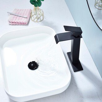 Simplie Fun Waterfall Spout Bathroom Faucet, Single Handle Bathroom Vanity Sink Faucet