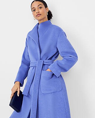 Petite Wool Blend Blanket Coat