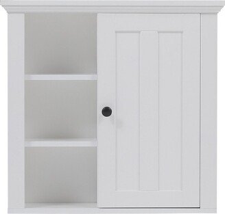 LuxenHome White MDF Wood Bathroom Wall Storage Cabinet