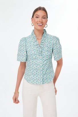 Hyacinth House Blue Floral Rory Blouse