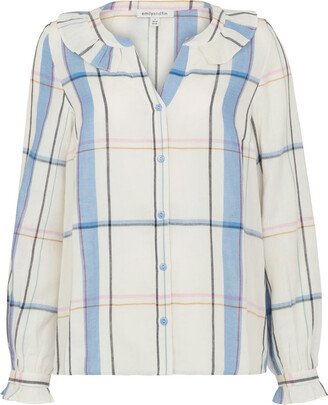 Susie Sunset Haze Plaid Blouse