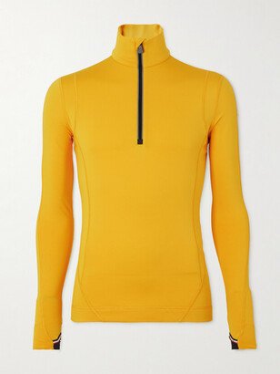 Ribbed Stretch-Jersey Half-Zip Base Layer