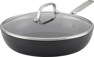 Hard-Anodized Induction Nonstick Frying Pan with Lid, 12.25